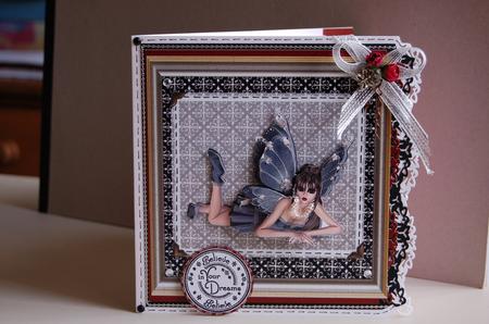 Dark Fairy Goth Card by Wendy Foden