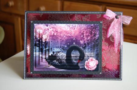 Beautiful Black Swan with Castle, Pyramids by Wendy Foden