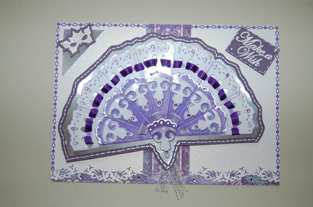 Purple Vellum & Ribbon Fan Step by Step Birthdays Anniversa by Wendy Foden