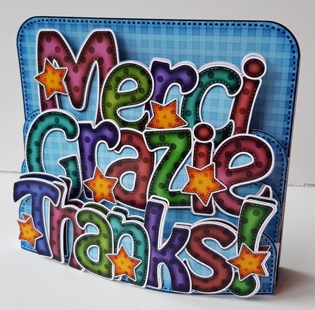 3D Thank You Pop Out Word Card Kit by Wendy Ford