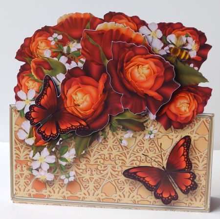Flame Roses - Over the Edge Card Mini Kit by Wendy Ford