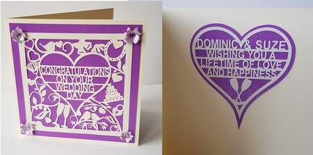 Congratulations on your Wedding Day Card Topper by Wendy Ford