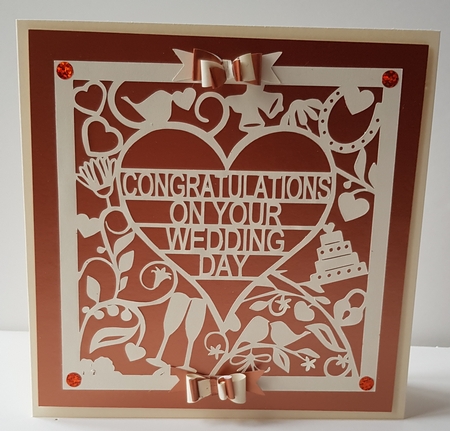 Congratulations on your Wedding Day Card Topper by Wendy Ford