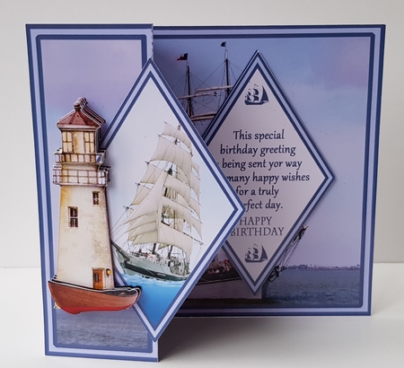Diamond fold back    We are sailing by Wendy Ford
