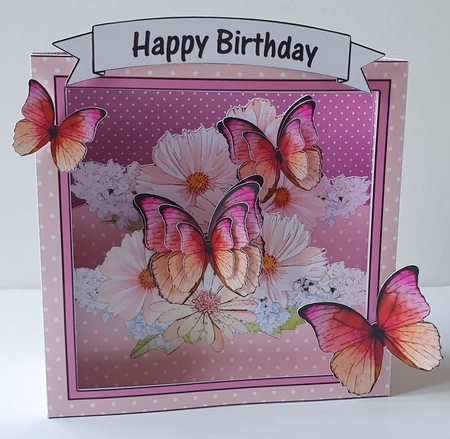 3D Floral Diorama Shadow Box Card Mini Kit  - Butterfly Bouquet by Wendy Ford