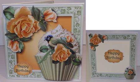 Antique Yellow Roses Cupcake Mini Kit by Wendy Ford