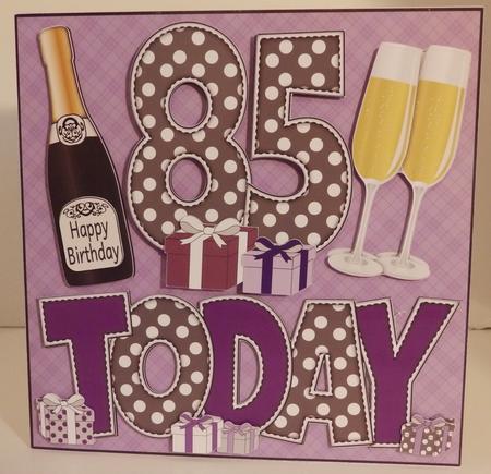 'any Age' with Champagne & Presents Card Kit by Wendy Ford