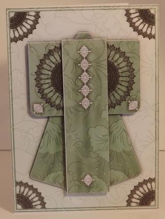 Sheer Elegance Kimono Card in Green Mini Kit by Wendy Ford