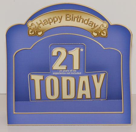 3D Ages 16 to 90 Birthday Single Window Pop Up Card by Wendy Ford