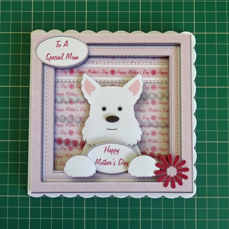 Westie Mothers day Square Card Kit by Wendy Howroyd