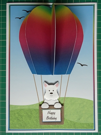 Westie in 3D Balloon A5 Card Kit by Wendy Howroyd