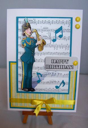Saxophone Army Lady. by Wendy McGlinchey