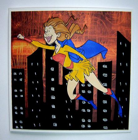 Superwoman Digi Stamp. by Wendy McGlinchey