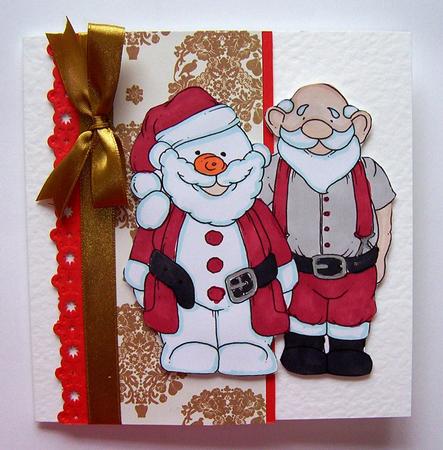Santa and Snowman Doodles Digital Stamp by Wendy McGlinchey