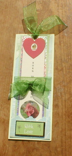 Born to Be Free-brown Battery Hen Bookmarks Fundraising by Wendy Mead