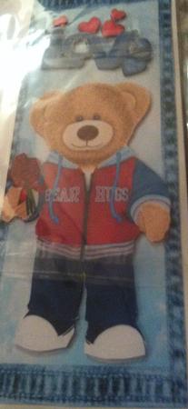 Bear Hug in Denim with Love Tall Dl by Wendy Payne