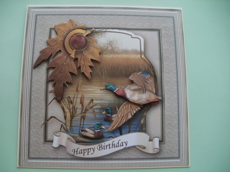 Ducks on the Water Card Topper by Wendy Smith