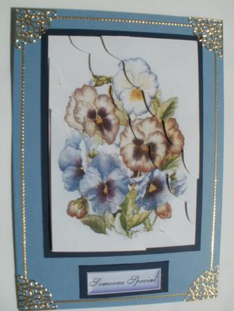 Pretty Pansies Side Stackers by Wendy Smith
