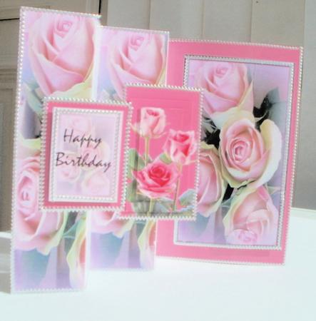 Double Fold Back Pink Roses Everywhere by Wendy Smith