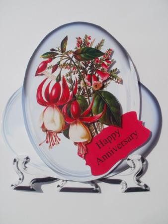 Vintage Fushia Glass Plate Sheet by Wendy Smith