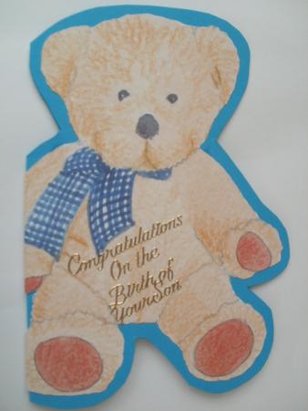 Teddy Bear Shaped Card by Wendy Smith