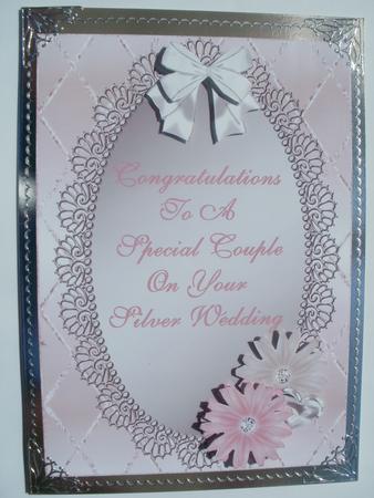 Pink & White Daisies - Silver Wedding by Wendy Smith