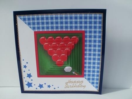 Snooker Quick Card with Pyramage by Wendy Smith