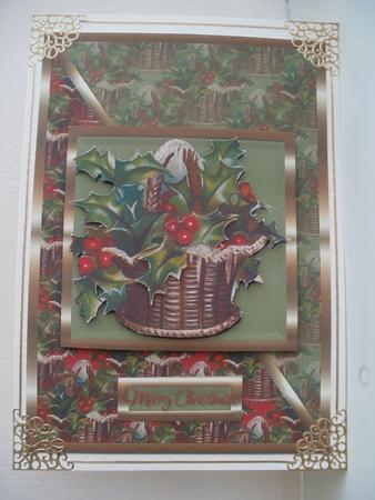 Christmas Basket Card Front by Wendy Smith