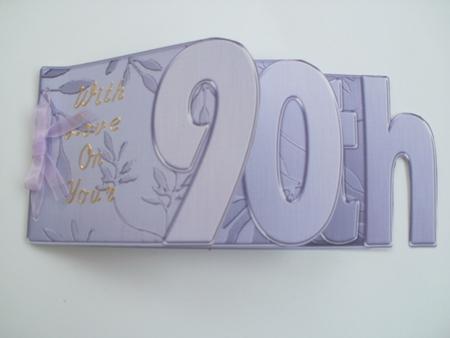 90th Elegant Metallic Book Sheet by Wendy Smith