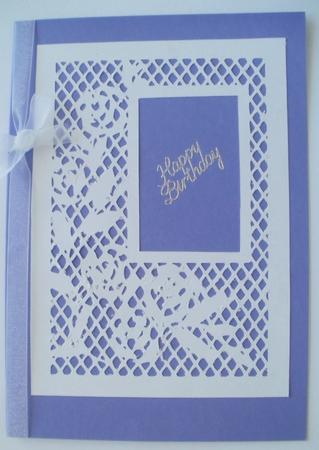 Flowers On Trellis card by Wendy Smith