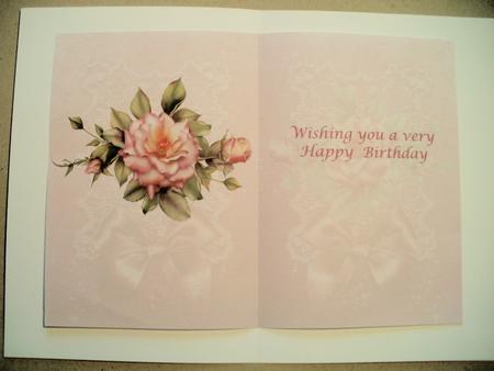 Pink Roses and Lace Insert by Wendy Smith
