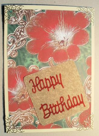 Beautiful Poppy Girl A4 Backing Paper by Wendy Smith