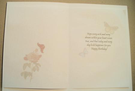 Rose & Butterfly Insert by Wendy Smith
