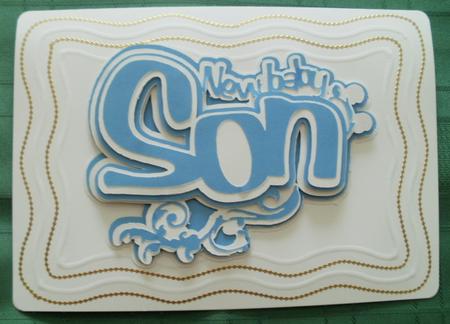 New Baby Son topper by Wendy Smith
