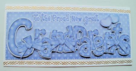 New Great Grandparents Dl Quick Card Topper N 3D Decoupage by Wendy Smith