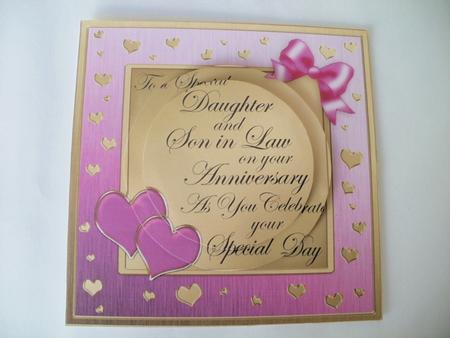 Daughter and Sonr in Law Anniversary Circle Pyramage Topper by Wendy Smith