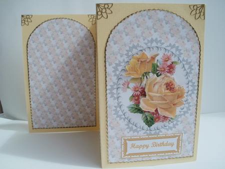 Golden Rose Tri-fold Card by Wendy Smith