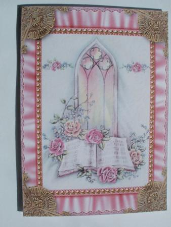 Church Window Ruffles 2 Spiral 7x5inch Folded Card by Wendy Smith