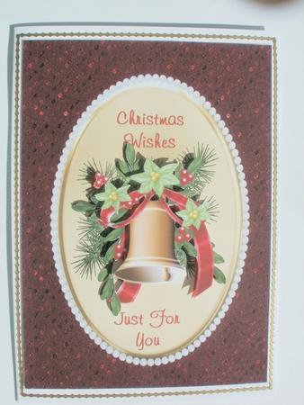 Christmas Bells on Red Glitter by Wendy Smith