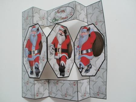 Santa Octagon Pop-up Card by Wendy Smith