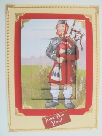 Bagpipe Player Dude Inverted Pyramid. by Wendy Smith