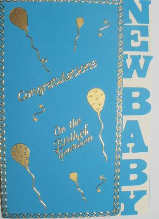 New Baby Edged Card by Wendy Smith