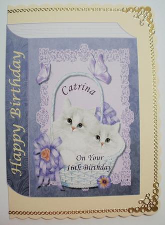 Cute Fluffy Cats in Basket Book Card by Wendy Smith