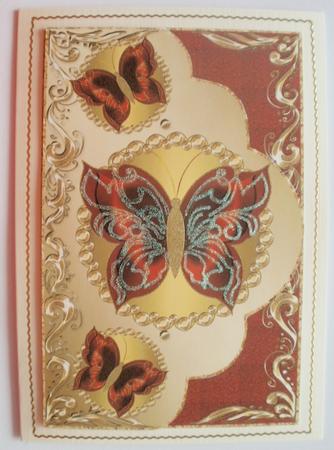 Three Butterflies Stacker Card Front 1 by Wendy Smith