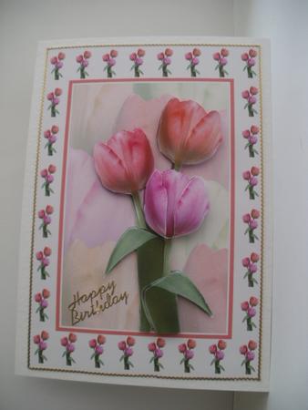 Tulip Card Front & Step by Step by Wendy Smith