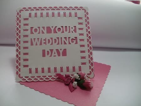 On Your Wedding Day Twisted Easel Card And Box by Wendy Smith