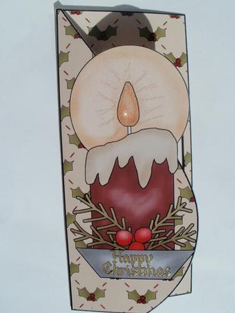 Candle Tear Drop Card by Wendy Smith