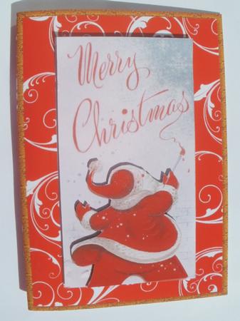 Father Christmas Writing Big Christmas Card by Wendy Smith