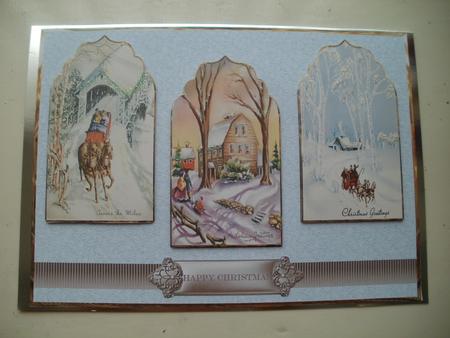 Vintage Coach and Horses Arch Panel Card by Wendy Smith
