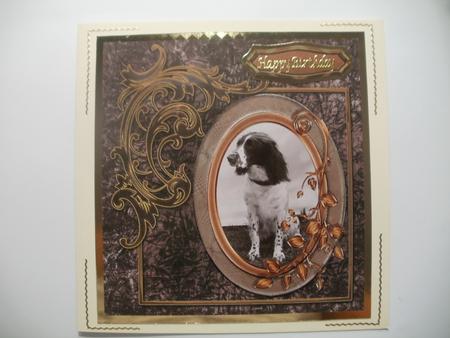 Best Friend Gun Dog Spaniel on Grunge Background by Wendy Smith